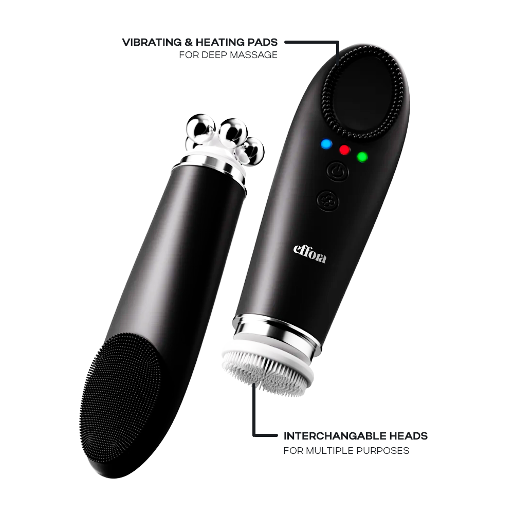 Effora's Facial Massager & Spa Wand Kit with 5 Detachable Heads | 6 Months Warranty