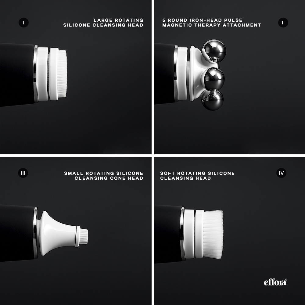 Effora's Facial Massager & Spa Wand Kit with 5 Detachable Heads | 6 Months Warranty