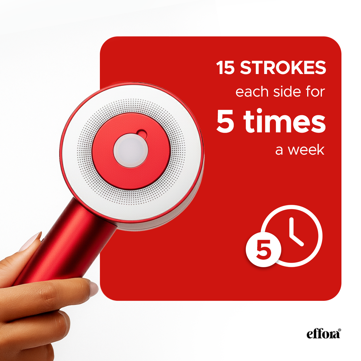 Effora's 3-1 Red Light Therapy Scalp Massager | 6 Months Warranty | Upgraded