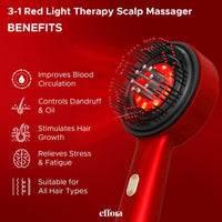 Effora's 3-1 Red Light Therapy Scalp Massager | 6 Months Warranty | Upgraded