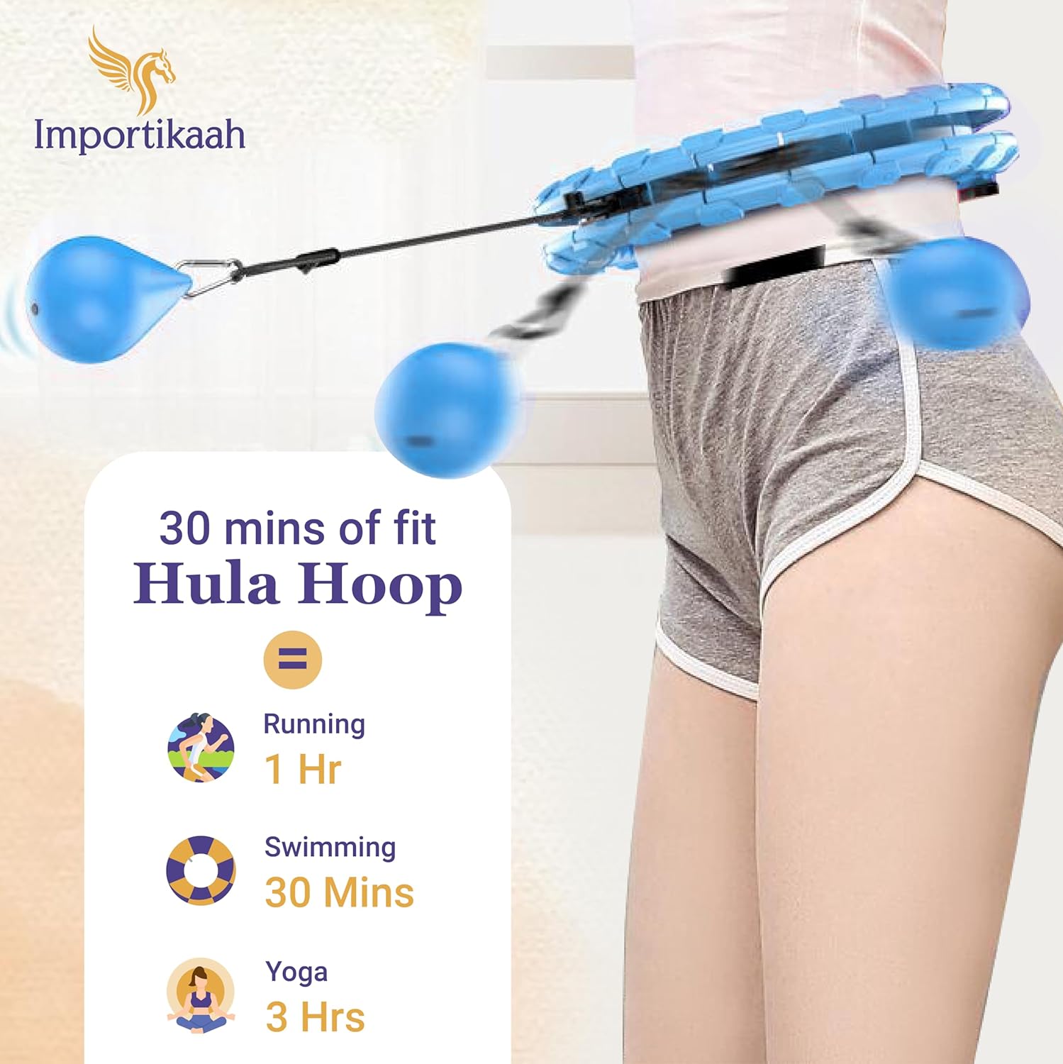 Smart Weighted Hula Hoop - Fun Fitness Core Training | 1 Year Warranty | UPGRADED