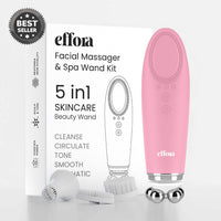 Effora's Facial Massager & Spa Wand Kit with 5 Detachable Heads | 6 Months Warranty