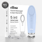 Effora's Facial Massager & Spa Wand Kit with 5 Detachable Heads | 6 Months Warranty