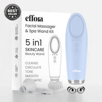 Effora's Facial Massager & Spa Wand Kit with 5 Detachable Heads | 6 Months Warranty