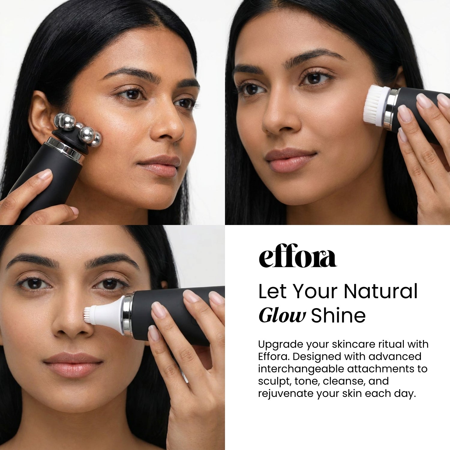 Effora's Facial Massager & Spa Wand Kit with 5 Detachable Heads | 6 Months Warranty