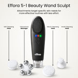 Effora's Facial Massager & Spa Wand Kit with 5 Detachable Heads | 6 Months Warranty