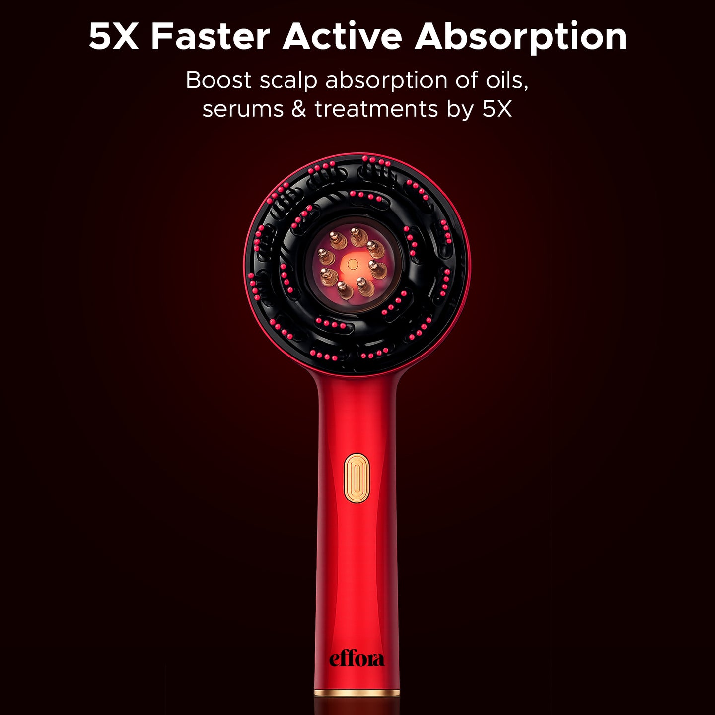 Effora's 3-1 Red Light Therapy Scalp Massager | 6 Months Warranty | Upgraded