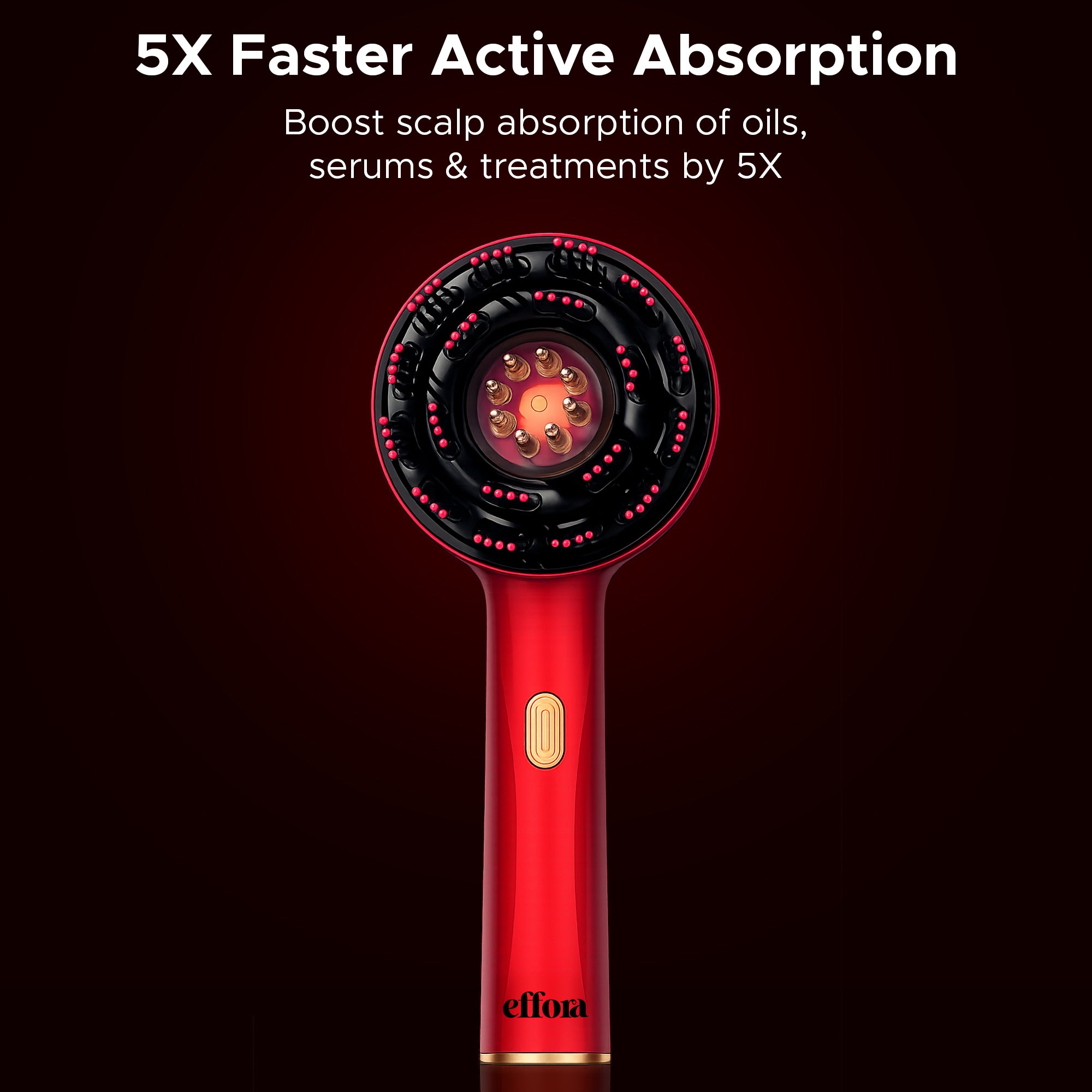 Effora's 3-1 Red Light Therapy Scalp Massager | 6 Months Warranty | Upgraded