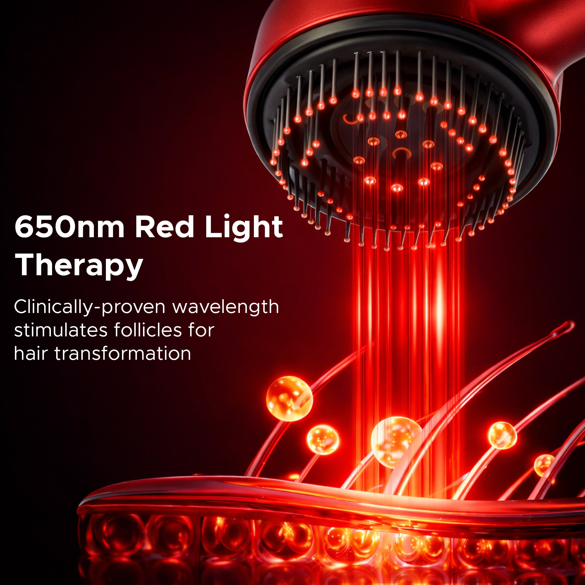 Effora's 3-1 Red Light Therapy Scalp Massager | 6 Months Warranty | Upgraded